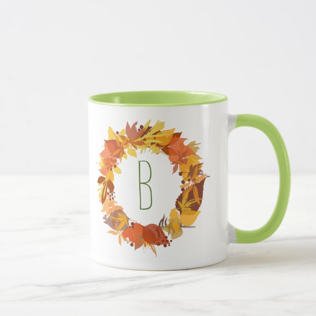 Herbstfarbenleafs - Illustration Tasse (Rechts)
