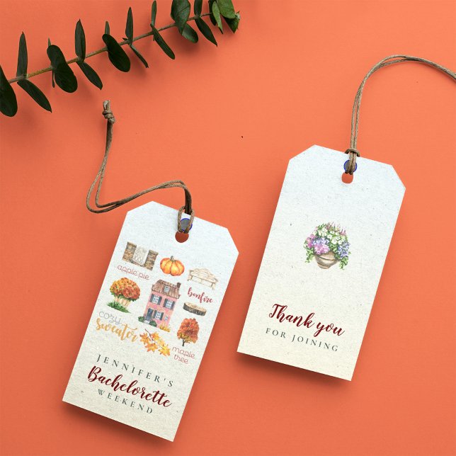Herbstfavoriten Rustikaler Junggeselinnen-Abschied Geschenkanhänger (Von Creator hochgeladen)