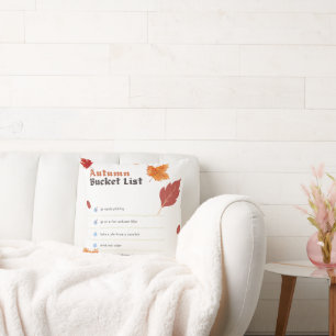 Herbstfederliste Baumwollkissen - Herbst Saison Kissen
