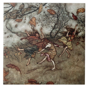 „Herbstfeen“ von Arthur Rackham Fliese