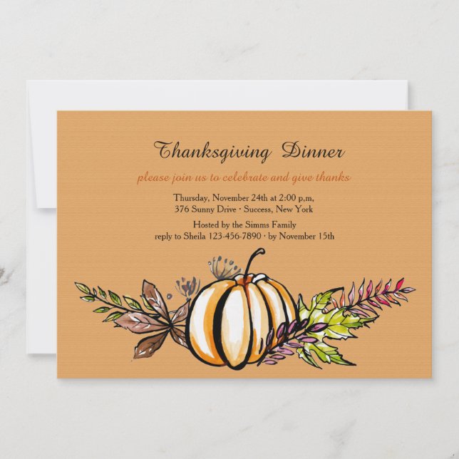 Herbstfeier Einladung (Vorderseite)