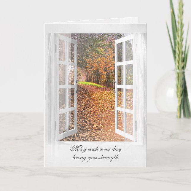 Herbstfenster für Beileid Karte (Vorderseite)