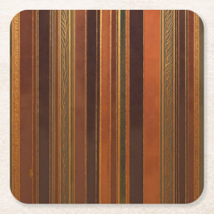 Herbstferien Streifen dunkel Rechteckiger Pappuntersetzer