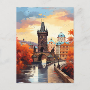 Herbstfest an der Karlsbrücke Feiertagspostkarte