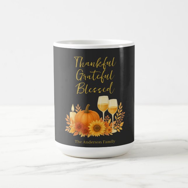 Herbstfest - Eleganter Gold Erntedank Kaffeetasse (Mittel)