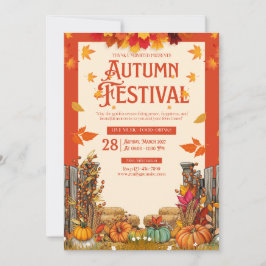 Herbstfest Ernteparty Kunst Einladung