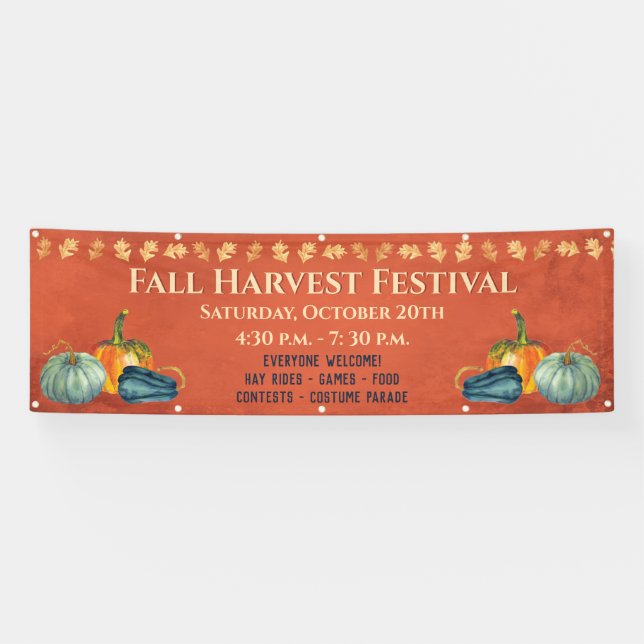 Herbstfest Event Kürbis Banner (Horizontal)