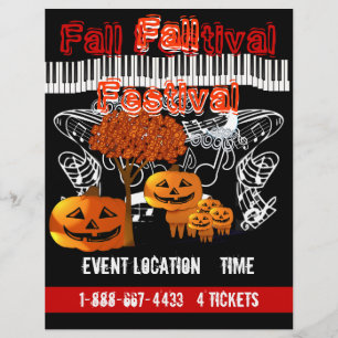 Herbstfest Halloween-Event oder Herbst-Event-Flyer Flyer