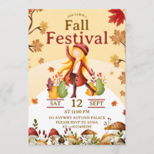 Herbstfest-Herbst-Einladungskarte