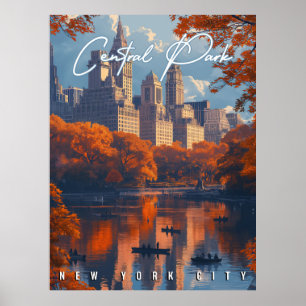 Herbstfest im Zentralpark NYC Herbst Poster