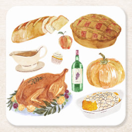 Herbstfest Rechteckiger Pappuntersetzer