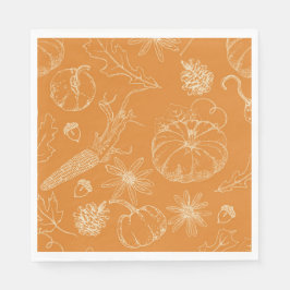 Herbstfest Sketch in Orange Serviette