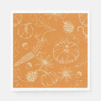 Herbstfest Sketch in Orange Serviette