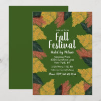 Herbstfest-Veranstaltungsstempel Blätter