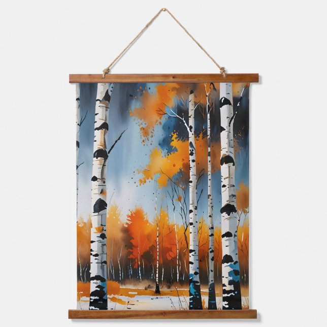 Herbstfest Wandteppich Mit Holzrahmen (Vorderseite)