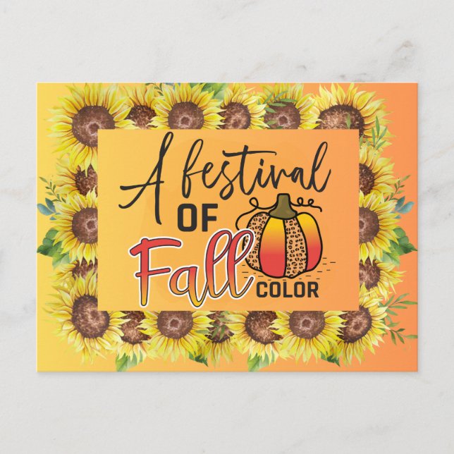 Herbstfestival im Herbst Postkarte (Vorderseite)