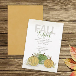 Herbstfestival Wassercolor Einfache Pumpkin Gourme Einladung