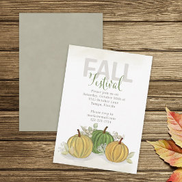 Herbstfestival Wassercolor Einfache Pumpkin Gourme Einladung