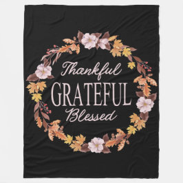 Herbstfeuer dankbar dankbar, gesegnet fleecedecke