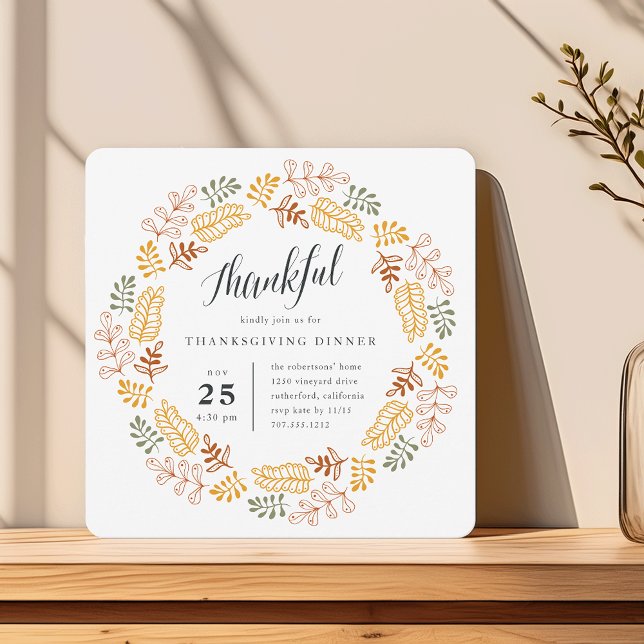 Herbstfeuer | Erntedank - Abendessen Einladung (Von Creator hochgeladen)