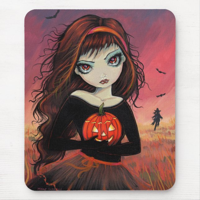 Herbstfeuer Halloween-Mauspad Mousepad (Vorne)