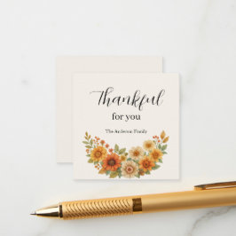 Herbstfeuer - Herbst Erntedank Begleitkarte