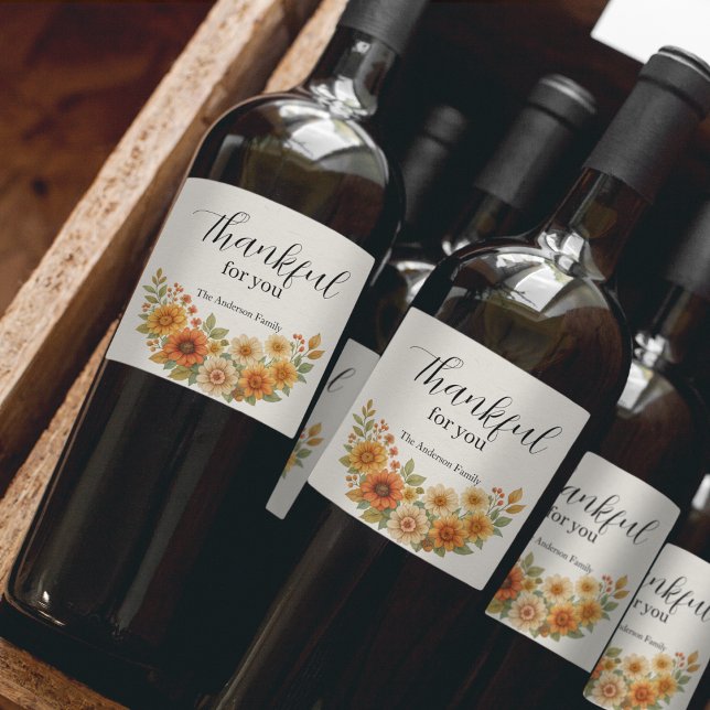 Herbstfeuer - Herbst Erntedank Weinetikett (Von Creator hochgeladen)