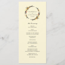 Herbstfeuer | Modernes Hochzeitsprogramm