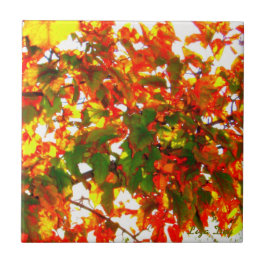 "Herbstfeuer" Tile/Trivet Fliese