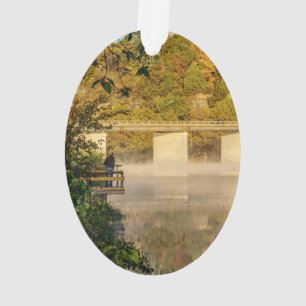 Herbstfischen am Springfield-See Ornament