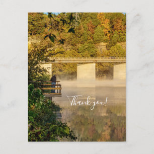 Herbstfischen am Springfield-See Vielen Dank Postkarte