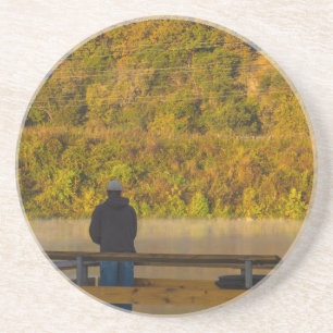 Herbstfischen Springfield Getränkeuntersetzer
