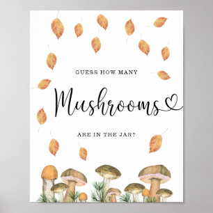 Herbstflora errate wie viele Pilze Poster