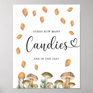 Herbstflora errate wie viele Süßigkeiten Poster
