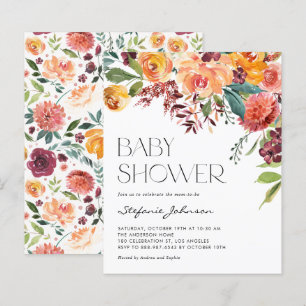 Herbstflorale Bouquet Herbstdusche Einladung