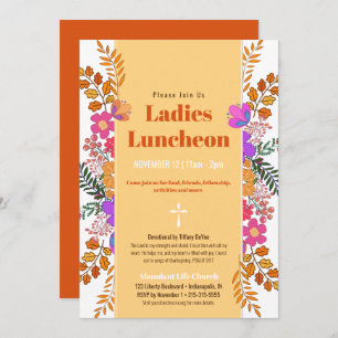 Herbstflorale Damen Kirche Luncheon Einladung