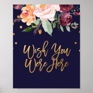 Herbstflorale Hochzeit wünscht, Sie wären hier Unt Poster