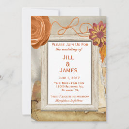 Herbstflorale Hochzeitseinladung Einladung