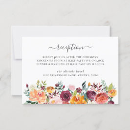 Herbstflorale Hochzeitskarte Einladung