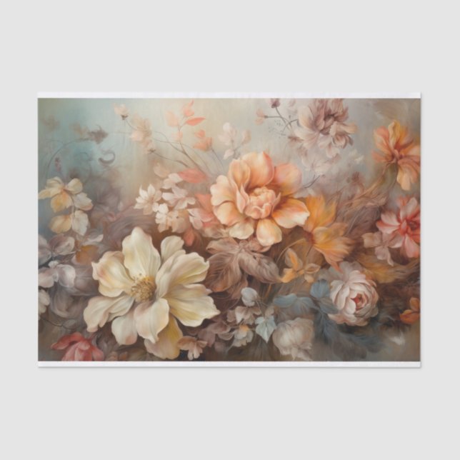 Herbstfloraler Erntedank Halloween Seidenpapier (Vorderseite)