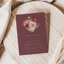 Herbstfloraler Teacup Herbst Brautparty Tee