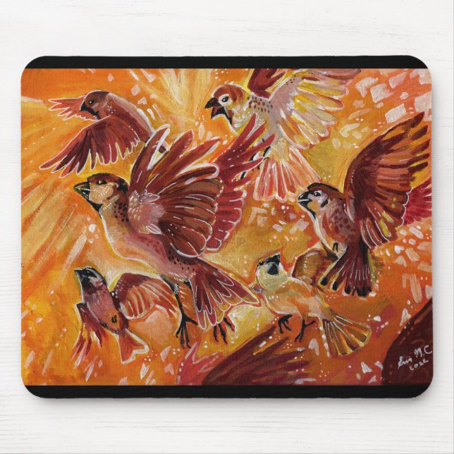 Herbstflug im Herbst Mousepad (Vorne)