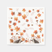 Herbstflügler - Igel und Herbstlaube Napkins
