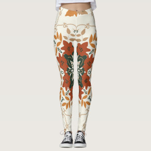 Herbstflüster: Bläsergeometrische Mischung Leggings