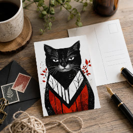 Herbstflüster: Katzen-Sammlung Postkarte
