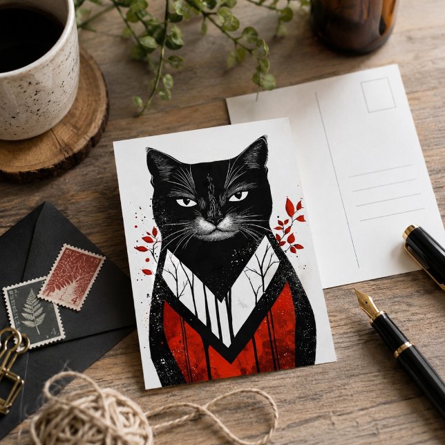 Herbstflüster: Katzen-Sammlung Postkarte (Von Creator hochgeladen)