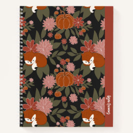 Herbstfox florales Notebook | niedliches Journal Notizbuch