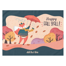 HerbstFOX Happy Fall Ya'll Personalisierte DECOR Tischdecke
