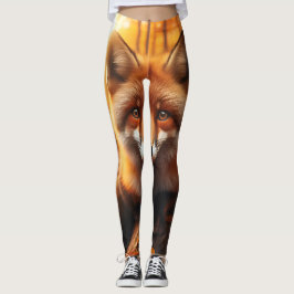 Herbstfox in ästhetischer und Niedlicher Waldschmi Leggings