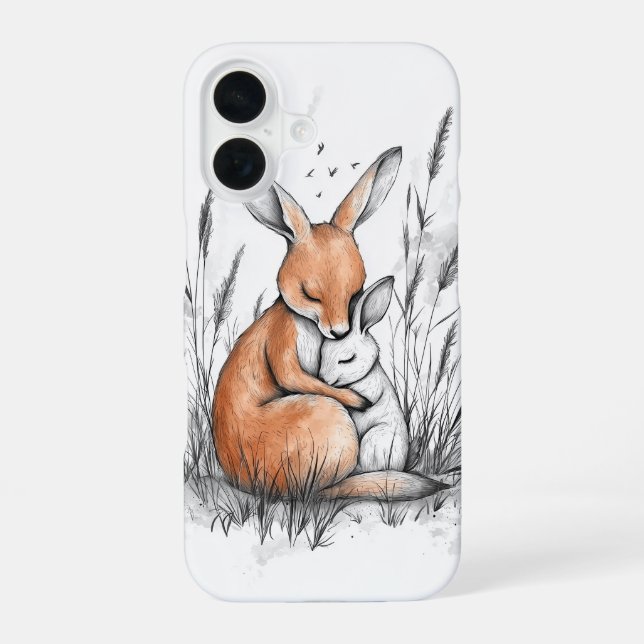 Herbstfox iPhone 16 Hülle (Rückseite)